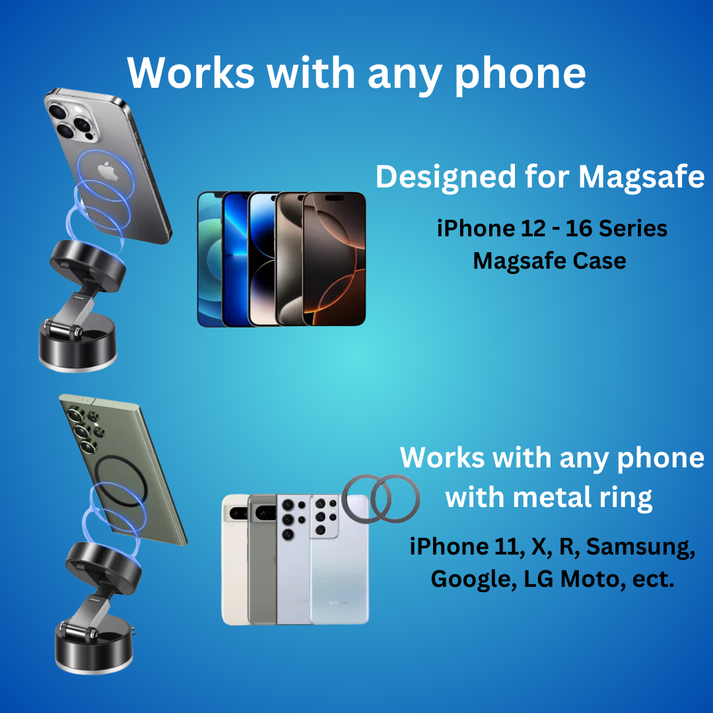 MagPro Vacuum Car Phone Holder