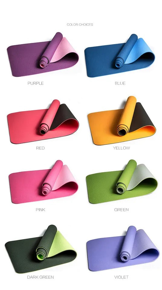 TPE DOUBLE SIDED YOGA MAT WITH CARRYING BAG
