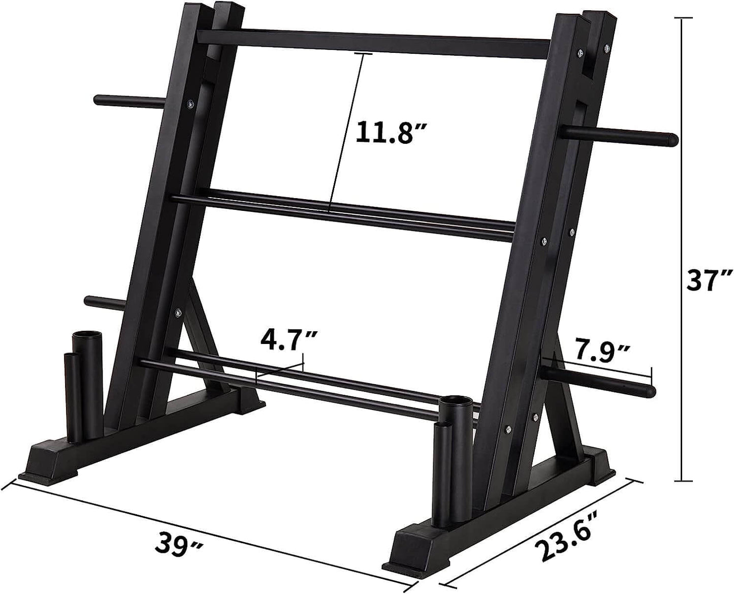 3 Tier Dumbbell Rack Multifunction  Barbells Storage Rack